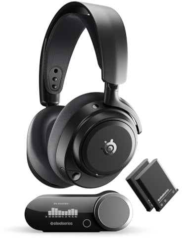 SteelSeries Arctis Nova Pro Omni - Cuffie gioco wireless Hi-Res, 96kHz/24bit, ANC, Mic ClearCast Pro, Filtro antirumore IA, App mobile, Mix 2,4GHz + BT, OmniPlay PC+PlayStation+Xbox - Grafite