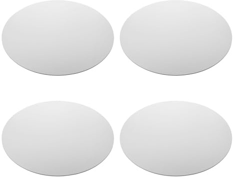 Luxshiny Lot de 4 Toiles Rondes Blanches 40cm en Toile Résistante pour Peinture Acrylique et Huile, pour Apprentissage et Pratique Artistique