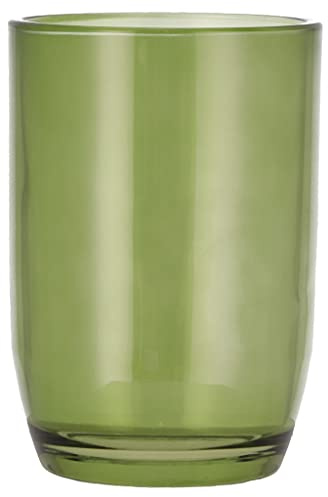 Södahl Vintage Zahnputzbecher, Zahnbürstenhalter aus Glas, Durchmesser 7,5 cm, Höhe 11 cm, Grün