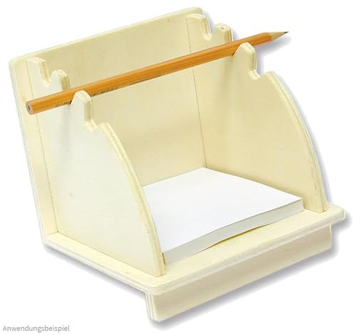 matches21 HOME & HOBBY Zettelbox Stifteablage DIY Holz Bastelset für Kinder ab 10 Jahren Laubsägevorlage Bausatz