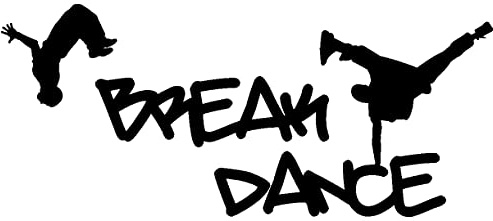 Samunshi® Wandaufkleber Breakdance Wandtattoo 30 x 13cm schwarz