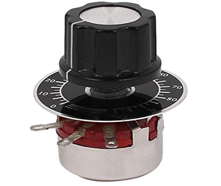 sourcing map WTH118-1A 2W 4K7 Ohm Taper Carbon Film Potentiometer Pots mit Dial mit Knopf de