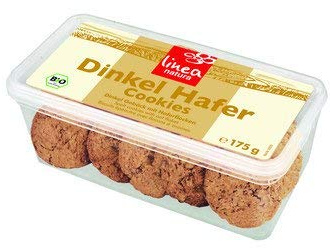 Linea Natura Bio Dinkel Hafer Cookies, leckere Haferkekse mit Dinkel in Bioqualität, wiederverschließbare Packung, 175 g