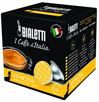 Bialetti Café Boîte de 16 Capsules Venezia Délicate 70 g - Lot de 4