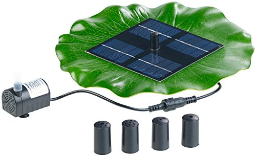 Royal Gardineer Solarbrunnen Teich: Schwimmender Solar-Teich-Springbrunnen mit Pumpe und 4 Düsen (Schwimmender Solarbrunnen, Pumpe, Schwimmende Teichfontäne)