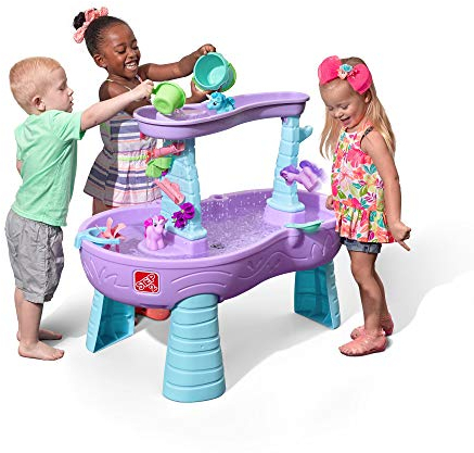 Step2 Rain Showers Unicornio Mesa de Agua, Violeta y Azul | Mesa de Agua y Arena con 13 Accesorios | Juegos de Agua, Juegos de Agua para Niños, Juegos Agua jardín | Juegos Jardin Niños