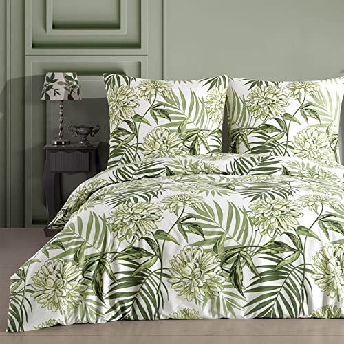 Buymax® Bettwäsche 135x200 100% Baumwolle 2-Teilig Bettbezug - Bettwäsche-Sets 135 x 200cm mit 1 mal Kissenbezug 80x80cm, ÖKO-TEX Renforcé-Bettdeckenbezug Set mit Reißverschluss