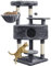 Yaheetech 117cm Cat Tree Tower for Indoor Cats, with Larger Top Plush Perch, Luxurious Condo, Sisal Scratching Post, Pet Standing Activity Centre for Kittens, Dark Grey