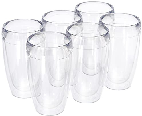 Bodum 11850-10SA PAVINA Outdoor Set of 6 Double-Walled Durable Plastic Tumblers, 0.45 litres