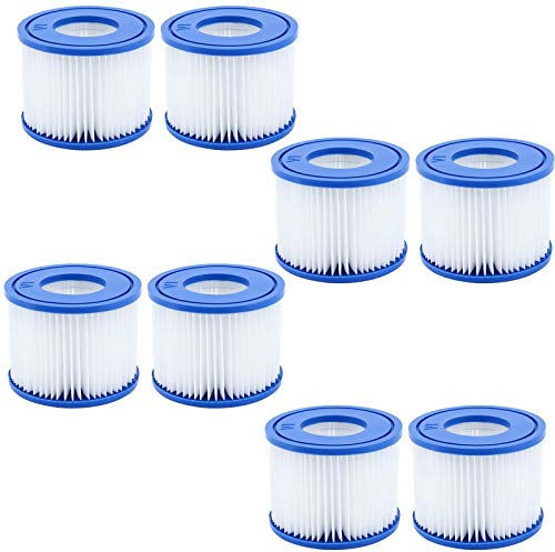 GAODA VI - Cartuccia filtro per Bestway piscina Flowclear Pool Filtri di ricambio per Lay-Z-Spa Miami per Vegas Monaco, misura 6-58323 (confezione da 8)