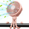 GUSGU Large Stroller Fan Clip on for Baby, Flexible Tripod & Battery Powered Pram Fan, Portable Handheld Fan for Bedroom, Car Seat, Travel, Camping, Pink