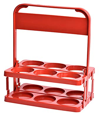 Porte-Bouteille Pliable 6 Trous,Casier à Bouteilles Plastique étagère à Bouteille De Vin Portable Porte-Bocal à Bière Portable,Porte Bouteille étagère à Vin Pour Diamètre Bouche Bouteille 8cm/3.14in