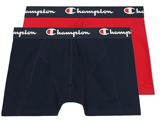 Champion Herren Core x2 Retroshorts, Marineblau & Rot, M (2er Pack)
