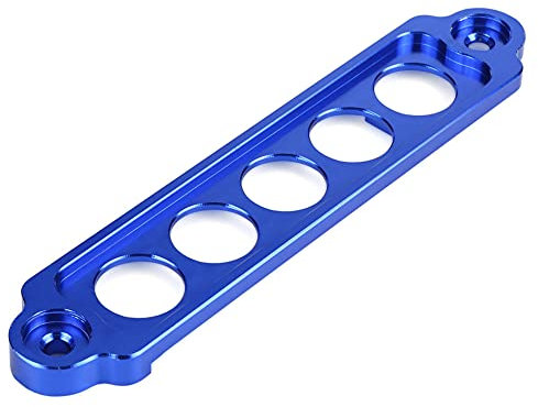 Support D'arrimage de Batterie de Voiture en Aluminium Support de Fixation de Batterie de Voiture Anodisé(bleu)