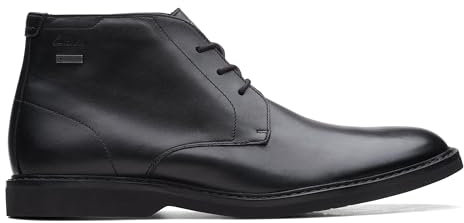 Clarks Atticuslthigtx, Chukka Boot Uomo, Pelle Nera, 39.5 EU