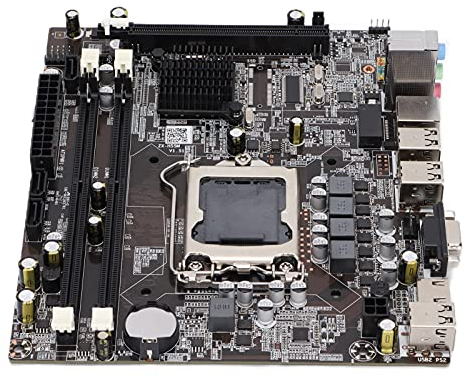 Sorandy Placa Base para Computadora De Escritorio H55, Placa Base LGA 1156 USB3.0 SATA, Placa Base para Computadora DDR3 1066/1333/1600 De Doble Canal para I7 I5 I3