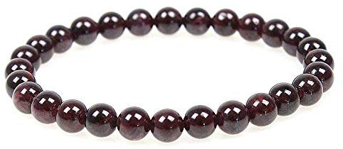 MJDCB Bracelet Grenat Naturelle 6mm Perle Pierre de Protection Puissante