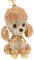 Shining crown süßer Hund Strass Schlüsselanhänger für Frauen funkelnde Legierung Taschen-Geldbörsen-Dekorationsanhänger Charm-Auto-Schlüsselanhänger süßes Taschenzubehör (Champagner)