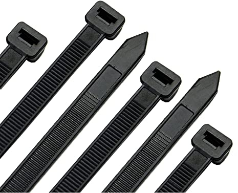 Akyandoo Profi Kabelbinder Schwarz Weiss 4,8 x 500mm Industrie Qualität groß lang XXL TOP Schwarz - Black 10 Stück - 10 Stk.