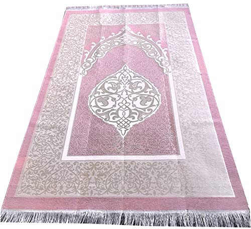 Mihrab Style Tapis de prière ottoman portable 115 x 65 cm Rose