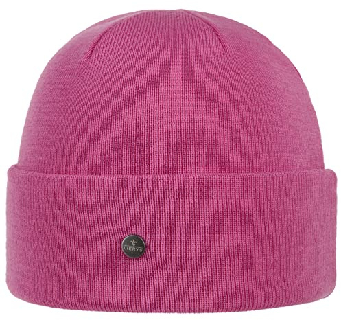 LIERYS Merino GOTS Umschlagmütze Damen/Herren One Size (ca. 54-61 cm) - Made in Germany - Strickmütze aus Merinowolle (100%) - Nachhaltig - Mit Umschlag - Wollmütze Herbst/Winter pink One Size