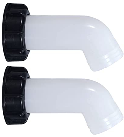 2 Stück IBC Auslaufstutzen Auslauftülle IBC Adapter S60x6 Grobgewinde IBC Ablaufstutzen IBC Auslaufhahn IBC Tank Zubehör für IBC Tank Regentonnen Wassertank