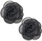 Create idea 2 Stück Rose Blume Charms Schuhclips Schuhschnallen Abnehmbare Schuhe Dekoration Zubehör für Frauen Damen Mädchen, Schwarz 6.5cm