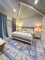 FAME RUGS Blues Moderner Oushak-Teppich, Vintage-Stil, türkischer Stil, bunte Teppiche, orientalisches antikes inspiriertes Muster, Wohnzimmer, Schlafzimmer, 1,2 m x 1,8 m