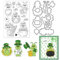 INFUNLY Leprechaun Durchsichtige Stempel Und Stanzformen Für Die Kartenherstellung Happy Wörter Gummistempel Niedlicher Kobold Stanzformen Banner Stanzungen Für Scrapbooking Dekor