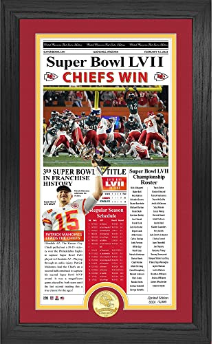 NFL Kansas City Chiefs SuperBowl LVII Photo Mint Münzen Newspaper 50x30cm Bild