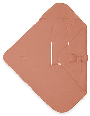 hauck Baby Einschlagdecke Snuggle so Cosy OEKO-TEX® STANDARD 100, Baumwolle, Universal für Babyschale, Kindersitz, Kinderwagen, Buggy, Babywippe, Waschbar (Cork)