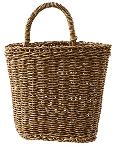Ib Laursen Weidengeflochtener Hängekorb Wandhängekorb Pflanzgefäß Rattan Blumenkorb Knoblauchzwiebel Aufbewahrungskorb Zeitschriftenhalter Für Die Küche Zu Hause Ib Laursen Hängeaufbewahrung