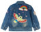 Peacolate Ragazze Giacca di jeans Ricamo Paillettes Farfalle Cappotti con cerniera e cappuccio Primavera Autunno Denim Capispalla per 3-10 anni Bambini, arcobaleno, 9-10 Anni