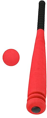 Dickly Mazza da Baseball E Palla, Durevole, Sviluppa Coordinazione, Esercizio Fisico, Pratica Mazze da Baseball per Adulti E Bambini, Rosso