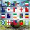 YOFANUP Lot de 4 fanions pour la coupe du monde de rugby 2023, fanions en tissu double face pour la coupe du monde de rugby, fête, bar, club, jardin, rue
