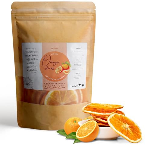 Cocktail Crowd Dried Orange Slices Wheels, Cocktail Garnish Orange Slices Nothing Added Dehydrated Gluten & Sugar Free Orange Slices for Drinks, Fruits for Drinks Cocktail Gins (35.00, Grams)