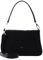 ABRO Damen Schultertasche LULU Stofftasche, Black/Nickel