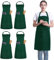 4 Packs Kochschürzen, Unisex verstellbare Schürzen mit 2 Taschen, personalisierte Schürzen für Männer Frauen, professionelle Schürze für Kochen, Gartenarbeit, Küche, Restaurant, Kaffeehaus (Grün)