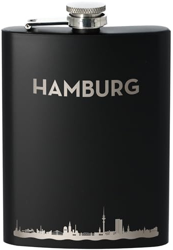 Goodtimes Flachmann Hamburg Skyline 225ml (Schwarz)