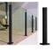 Corrimano Per Scale - Ringhiera Per Scale, Palo Per Ringhiera In Vetro Quadrato Nero In Acciaio Inossidabile 304, Kit Corrimano Per Balaustra In Vetro Per Recinzione Sicurezza(Color:End post,Size:65cm
