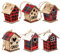 6 Stück Holzdekorationen Holz Weihnachtsbaum Dekoration Hängende Ornamente Mit Schneeflocken Stern Herz Anhänger Ornamente