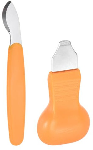 QUARKZMAN Herramienta para Remover la Tapa Trasera del Reloj 2 Piezas Cuchillo Kit de Reparación de Reemplazo de Batería para Reloj Abridor de Caja Trasera Naranja