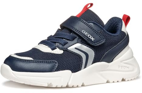 Geox J Loftus BOY B, Boys’ Sneaker, Navy/Red,