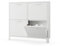 Jan Nowak Schuhschrank Schmal Weiß mit 4 Klappen 96 x 90 x 17 cm - Schuhkipper Metall Ideal Für Kleine Räume, Wandmontage - Schuhregal Geschlossen, Schuhe Schrank (Shirley)