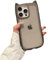 Rokmym Hülle Kompatibel mit iPhone 12,Crystal Clear Case mit Niedliche 3D Cartoon Katzenohren Design Schutzhülle TPU Bumper Cover Stoßfeste Hülle für iPhone 12,Transparent schwarz