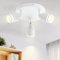 meoaow Deckenstrahler Modern Deckenleuchte 3 Flammig: Schwenkbar Deckenspots GU10 Deckenlampe Küchenlampe Metall Weiß Flurlampe Rund für Flur Büro Wohnzimmer Schlafzimmer, Ohne Leuchtmittel