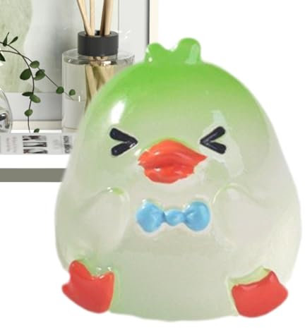 Little Ducks Resina | da giardino incandescente piccole anatre | Decorazione da scrivania anatre ornamenti, anatre artigianato ornamento trasparente per libreria, armadio
