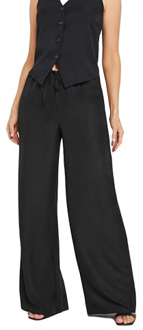 Long Tall Sally - LTS Tall Textured Drawstring Wide Leg Trousers - Women's