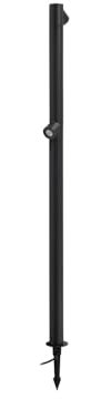 Lindby Luzian LED Outdoor Light (Modern) in Black Metal (2 Bulbs) - Path Light Bollard Light Path Lamp Base Light