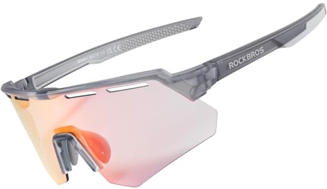ROCKBROS Fahrradbrille Photochromatisch für Kurzsichtige Unisex Outdoor-Laufen Sport Rennrad Winddichte Brille